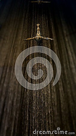 Diving Man On Waterfall Display Dubai Mall Editorial Stock Photo