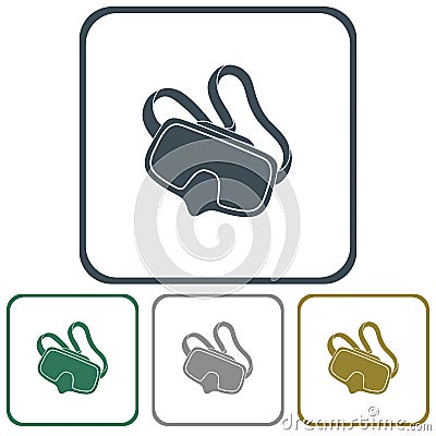 Diving mask icon isolated Vector Illustration