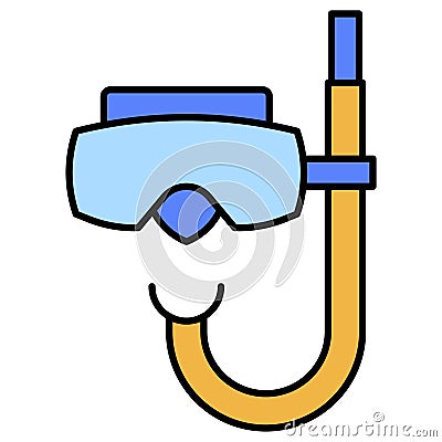 Diving mask icon, Summer vacation related vector Vector Illustration