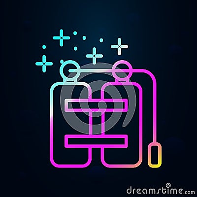 Diving oxygen nolan icon. Simple thin line, outline vector of diving icons for ui and ux, website or mobile application Stock Photo