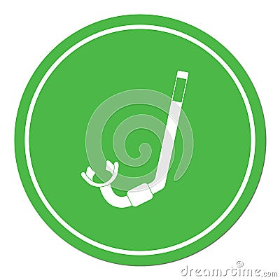 Diving Snorkel Icon Vector Illustration