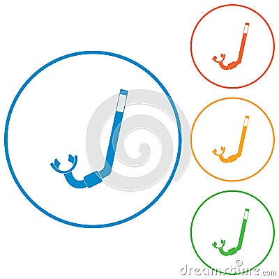 Diving Snorkel Icon Vector Illustration