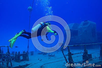 Diving on the Tibbetts Stock Photo