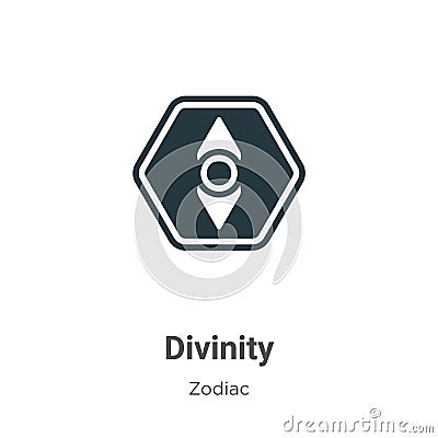 Divinity vector icon on white background. Flat vector divinity icon symbol sign from modern zodiac collection for mobile concept Vector Illustration