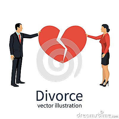 Divorce concept vector Vector Illustration