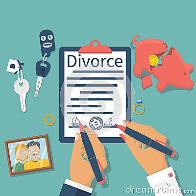 Divorce concept vector Vector Illustration