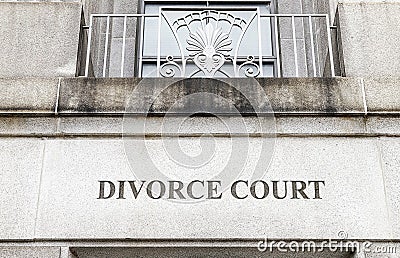 Divorce Court Stock Photo