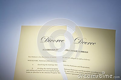 Divorce decree Stock Photo