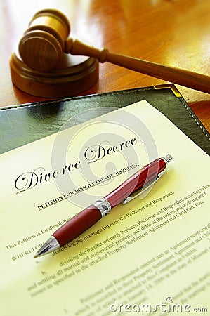 Divorce decree Stock Photo