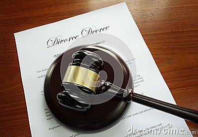 Divorce decree Stock Photo