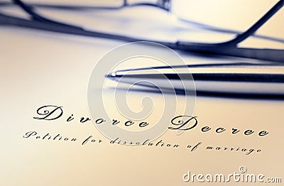 Divorce decree Stock Photo