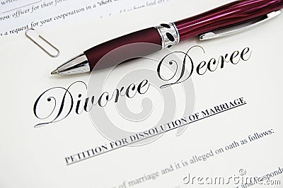 Divorce documents Stock Photo