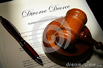 Divorce papers Stock Photo