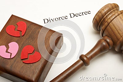 Divorce Papers Stock Photo