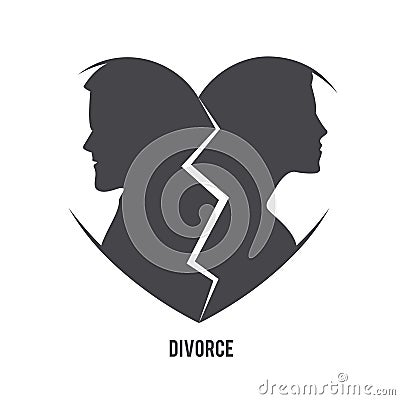 Divorce visual concept Vector Illustration