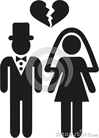 Divorced couple icon Vector Illustration