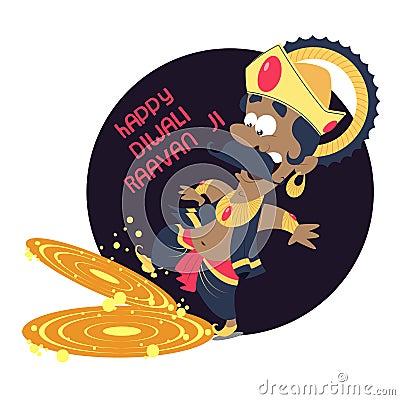 Diwali Sticker Vector Illustration