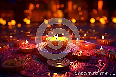 Diwali background poster featuring cultural Stock Photo