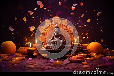 Diwali background poster featuring cultural Stock Photo