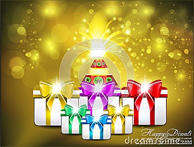 Diwali Cracker Background Cartoon Illustration