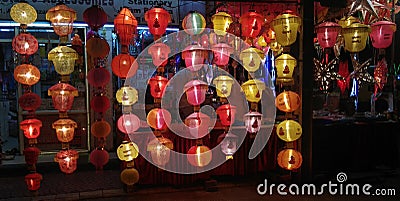 Diwali decoration electric lanterns in India for deepawali celebration Stock Photo
