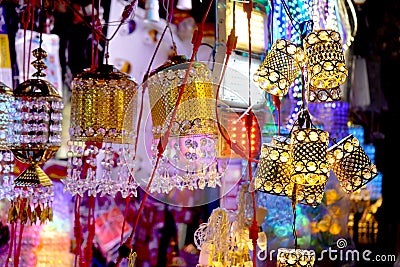 Diwali Decoration item in Ezra Street Kolkata Stock Photo