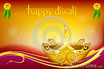 Diwali Diya Vector Illustration