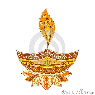 Diwali Diya Vector Illustration