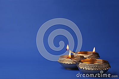 Diwali diyas or clay lamps Stock Photo