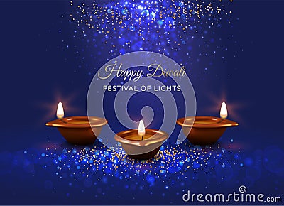 Diwali Festival Banner Vector Illustration