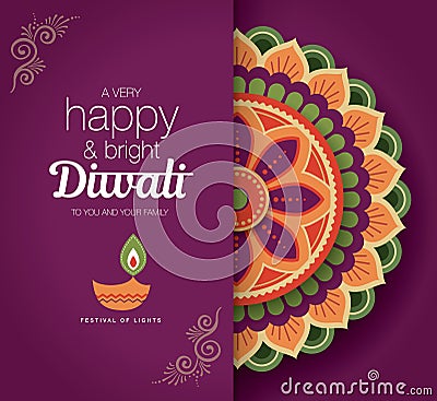 Happy Diwali Vector Illustration