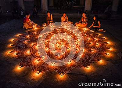 Diwali Festival at India. Editorial Stock Photo