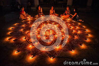 Diwali Festival at India. Editorial Stock Photo