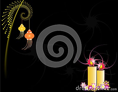 Diwali Greeting Vector Illustration