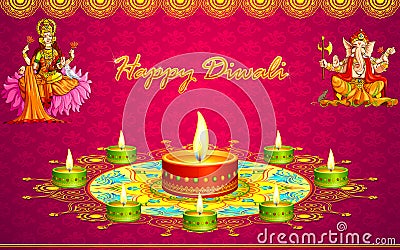 Diwali Greetings Vector Illustration