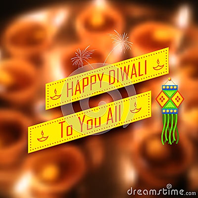 Diwali Holiday background Vector Illustration