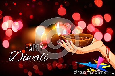 Diwali Holiday background Stock Photo