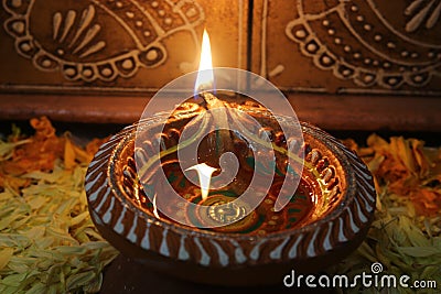 Diwali lamp Stock Photo