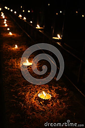 Diwali Lamps Stock Photo