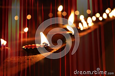 Diwali Lamps Stock Photo