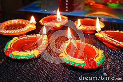 Diwali lamps Stock Photo