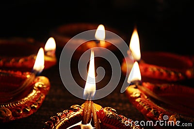 Diwali lamps Stock Photo