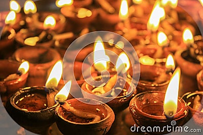 Diwali Lamps Stock Photo