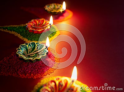 Diwali oil lamp Stock Photo