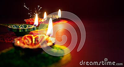 Diwali oil lamp Stock Photo