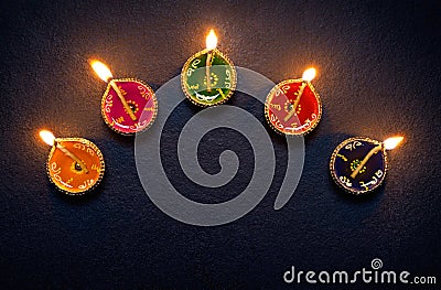 Diwali oil lamp Stock Photo