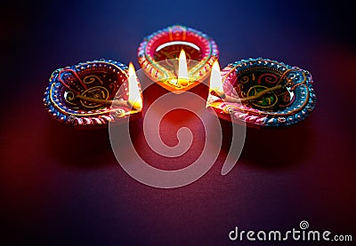 Diwali oil lamp Stock Photo