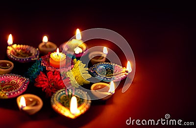 Diwali oil lamp Stock Photo