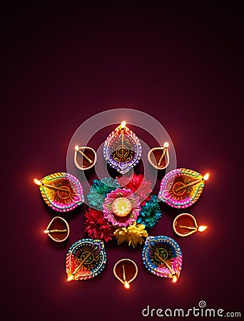 Diwali oil lamp Stock Photo