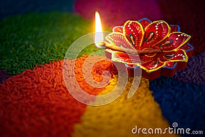 Diwali oil lamp Stock Photo